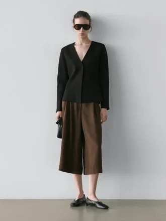 Long Bermuda Shorts with Turn-Up Hems