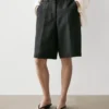 Long Linen Bermuda Shorts