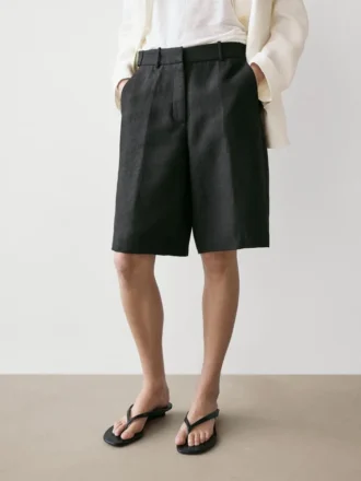 Long Linen Bermuda Shorts