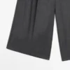 Long Wool Bermuda Shorts with Darts