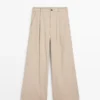 Loose Fit High-Waist Trousers