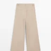 Loose Fit High-Waist Trousers