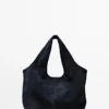 Medium Split Leather Shopper Bag