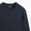 Merino Wool Crew Neck Knit Sweater