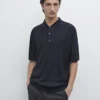 Merino Wool Knit Polo Sweater