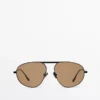 Metal Aviator Sunglasses