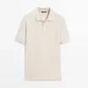 Micro-Textured Cotton Piqua Polo Shirt