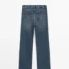 Mid-Rise Cropped Flare Fit Jeans