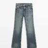 Mid-Rise Straight-Leg Flare Fit Jeans