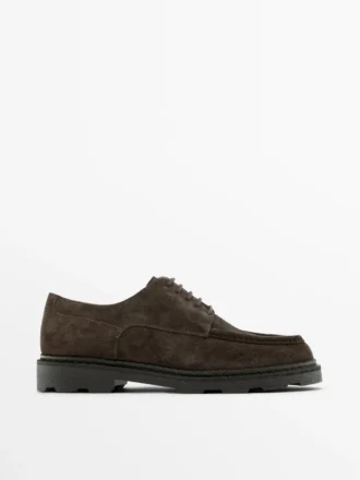 Moc Toe Split Suede Shoes