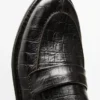 Mock Croc Embossed Loafers