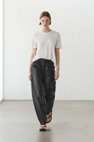 Nappa Leather Balloon Fit Pants