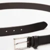 Nappa Leather Belt with Rectangular Buckle