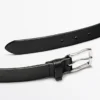 Nappa Leather Belt with Square Buckle