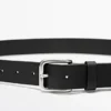 Nappa Leather Belt with Square Buckle