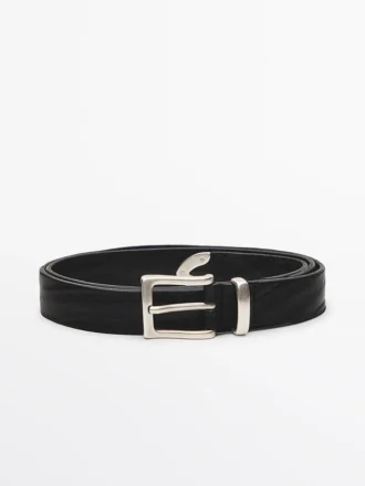 Nappa Leather Belt with Tip Detail