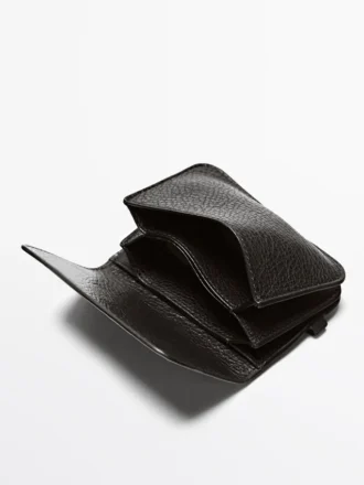 Nappa Leather Card Holder with Flap