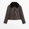 Nappa Leather Jacket with Lambskin Collar