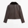 Nappa Leather Jacket with Lambskin Collar