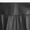 Nappa Leather Midi Skirt with Seams