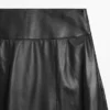Nappa Leather Midi Skirt with Seams