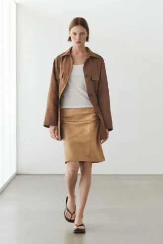 Nappa Leather Mini Skirt