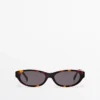 Narrow Tortoiseshell-Effect Sunglasses