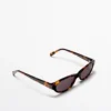 Narrow Tortoiseshell-Effect Sunglasses
