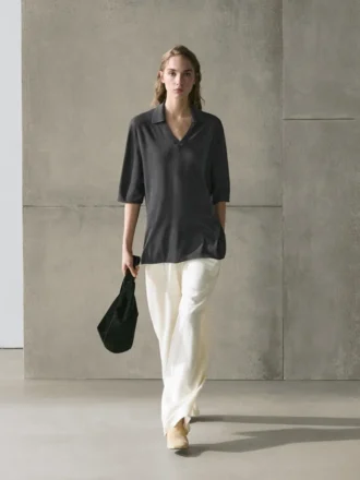 Oversize Silk and Wool Blend Knit Sweater