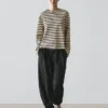 Oversize Striped Cotton Blend T-Shirt