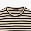Oversize Striped Cotton Blend T-Shirt