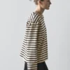 Oversize Striped Cotton Blend T-Shirt