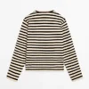 Oversize Striped Cotton Blend T-Shirt
