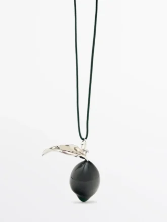 Pendant with Glass Lemon Piece