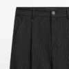 Pinstripe Wide-Leg Trousers