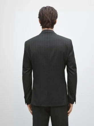 pinstriped cool wool suit blazer 2 330x440 - Pinstriped Cool Wool Suit Blazer