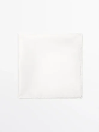 Plain 100% Silk Pocket Square