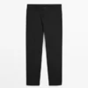 Plain Wool Suit Trousers