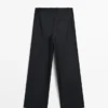 Pleated Extra Fine Wool Trousers