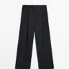 Pleated Extra Fine Wool Trousers