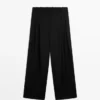 Pleated Extra Fine Wool Trousers