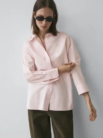 Poplin and Cotton Blend Shirt