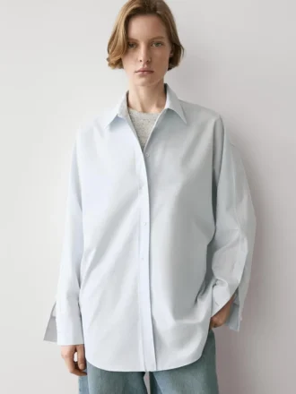 Poplin and Cotton Blend Shirt