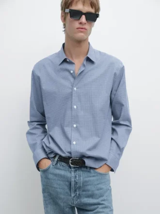 Regular Fit Check 100% Cotton Shirt