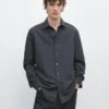 Regular Fit Linen Blend Shirt