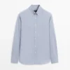 Regular-Fit Melange Cotton Shirt
