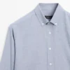 Regular-Fit Melange Cotton Shirt