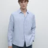 Regular Fit Striped Linen Shirt