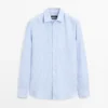 Regular Fit Striped Linen Shirt