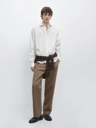 Relaxed Fit Cotton Trousers